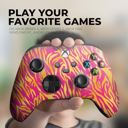 DreamController Nobility Tiggger Custom X-box Controller Wireless compatible with X-box One/Series X/S Proudly Customized in USA I Permanent HYDRODIP Print(NOT JUST A SKIN)(MODDED) - color: Nobility Tigger, size: Modded - Front & Back Print