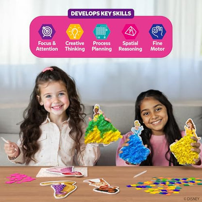 Skillmatics Poke-in Art – Disney Princesses, Mess-Free DIY Wood Craft Kit | Screen-Free Entertainment, Fun Colorful Creative Activity for Kids, Cinderella, Ariel, Gifts for Girls Ages 4, 5, 6, 7, 8, 9 - style: 3. Disney Princess