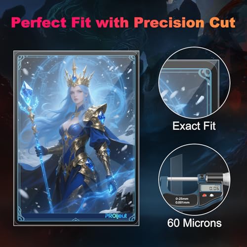 3000 Pack Card Sleeves Clear, Perfect Fit Inner Sleeves Ideal for Double-sleeving, Trading Card Sleeve Compatible with MTG, PKM, TCG and Gaming Cards (60 Microns) - size: 3000 Pack