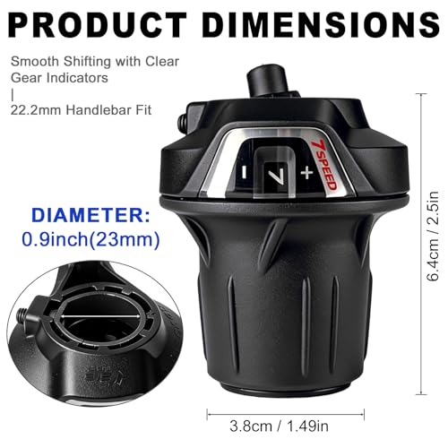 7 Speed Bike Shifter SL-RV300-7 Speed Shifter Lever Bicycle Twist Grip Thumb Gear Shifter for MTB Folding Mountain Bike - size: RV300-7R