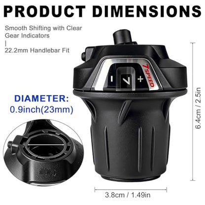 7 Speed Bike Shifter SL-RV300-7 Speed Shifter Lever Bicycle Twist Grip Thumb Gear Shifter for MTB Folding Mountain Bike - size: RV300-7R