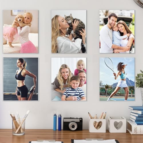 AKONEGE 6PCS 8" x 10" Rigid Print Protectors Clear Hard Plastic Page Sheet Protectors Photo Holder Poster Plastic Sleeves for Arts, Prints, Autograph Pictures, Photographs, Birth Certificate Protector - size: 8" x 10"