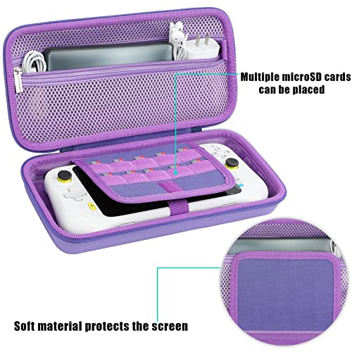 Aenllosi Hard Case for Logitech G Cloud Gaming Handheld, Purple | Hard shell construction, Water-resistant design, Impact-resistant design, Protective case only - color: Purple