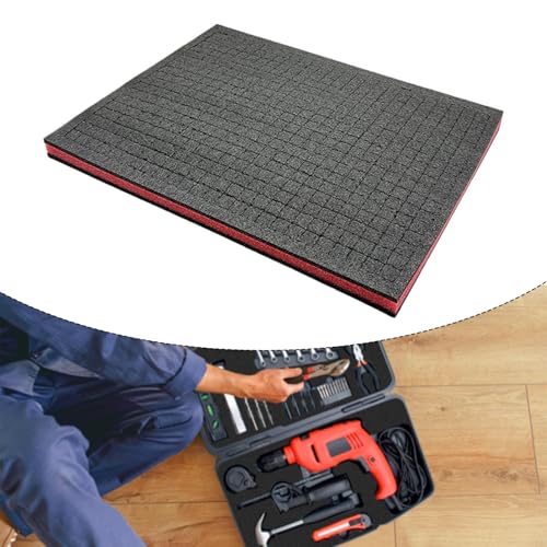 Toolboxes Foam Sponge Insert Game Box Board Cases Pre Cut Segments Customizable Drawer Padding Shock Absorbing Suitable for Camera Cases to, Black red Black 5CM - size: black red black 5CM