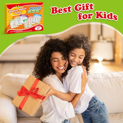 Quilinz Spanish Alphabet Bingo Games,Letter/Number/Sight Word for Kindergarten,ABC and 123 Bingo Board Match Games for Kids 4-6,Learn Spanish Flash Cards,Toddler Educational Toys - style: Spanish Alphabet Bingo