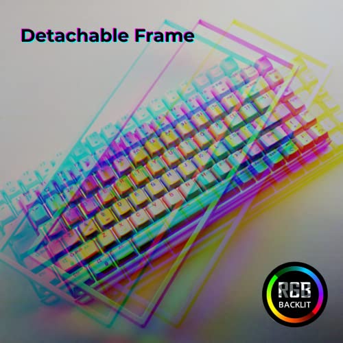 RK ROYAL KLUDGE RK84 Wired RGB 75% Hot Swappable Mechanical Keyboard, 84 Keys Tenkeyless TKL Gaming Keyboard w/Programmable Software, RK Brown Switch - color: White, size: Hot Swappable Brown Switch