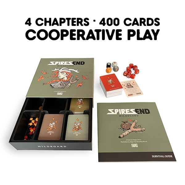 SPIRE'S END: Hildegard Card Game, Add to Your Choose-Your-Path Adventure and Strategy Board Games, Immersive Solo or Cooperative Play for Ages 16 and Over, 1-2 Players, 30-180 Minute Playtime