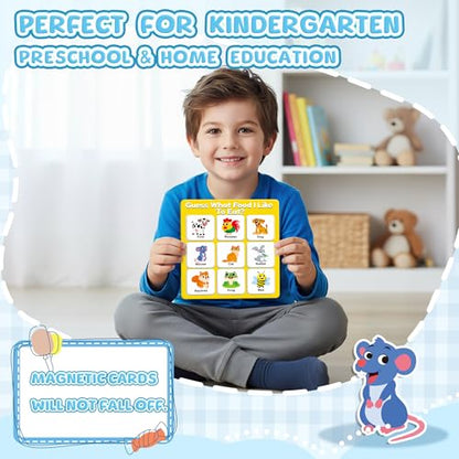 Magnetic Feature Matching Game Set with 4 Sortiing Mats, Memory Game for Kids Ages 2-4, Toddlers Sorting Toys for Kids 3 4 5, Special Education Classroom Supplies