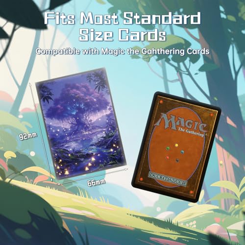 MTG Card Sleeves - Bayou(Black Green) - Fantasy Dual Lands Series - Ultra Clear Front & Matte Finish Back, 100 Count Standard Size TCG Art Sleeves for Magic The Gathering - color: Bayou(black Green)