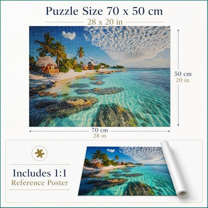 Jigsaw Puzzles for Adults 1000 Pieces Impossible Hard Difficult Challenging Puzzles for Adults 1000pc Puzzles Summer Breeze Jigsaw Puzzle 1000 Pieces 28 x 20 inch