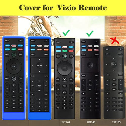 Cover for Vizio Remote, Compatible with Vizio Remote Case XRT136 / XRT140 D Series Universal Smart TV Control Replacement Silicone Skin Sleeve - color: Non-glow Blue