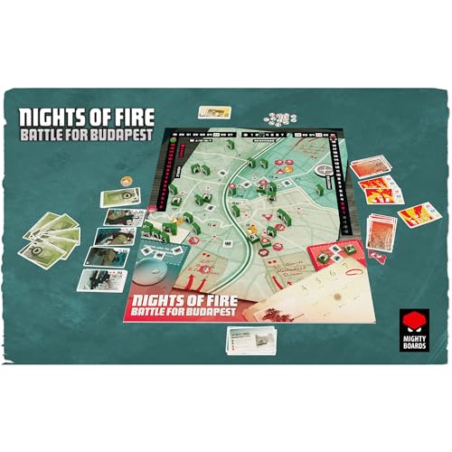 Mighty Boards: Nights of Fire: Battle for Budapest - Card Driven Board Game,1956 Soviet Forces Vs Hungarian Revolutionaries, Ages 14+, 1-3 Players