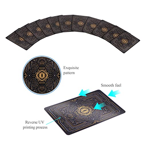 WJPC Easy Shuffling Plastic Waterproof Playing Cards,Cool Black Dragon Poker Cards for Game and Party, Deck of Cards（Dragon - color: 1215longkuan