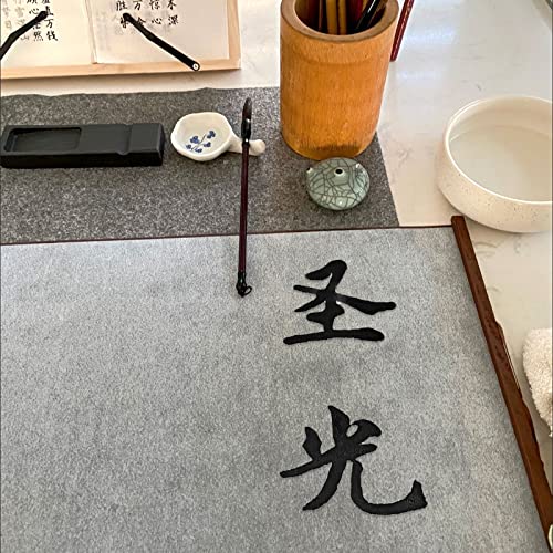 Flylin Calligraphy Cloth, Reusable Chinese Calligraphy Practicing Tool Magic Water Painting Paper Ten Thousand Times Writing Cloth Scroll for Home School (Red) - color: Red
