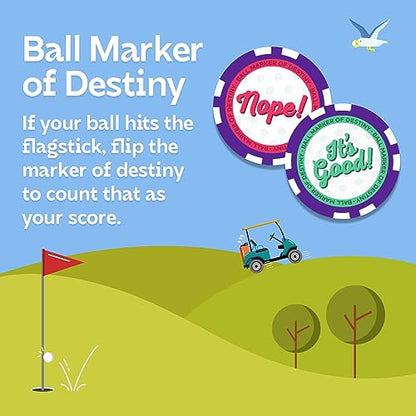 On-Course Golf Game - 100 Interactive Playable Cards - Perfect Golf Gift for Any Golfer - Ridiculous Multiplayer Game - 1-4 Players - All Skill Levels