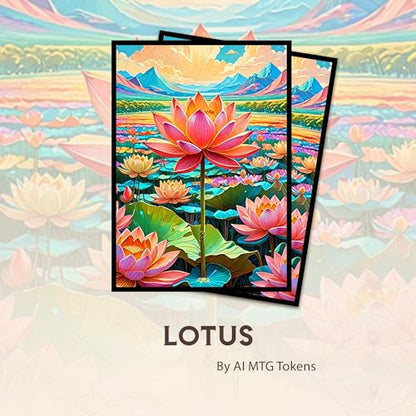 Lotus - MTG Card Sleeves, 104ct, Standard Size, Textured | Perfect for Double Sleeving, Smudge Resistant Matte Back, Standard 66x92mm - Compatible with Magic The Gathering & TCG Cards - color: Amt Lotus, size: Textured