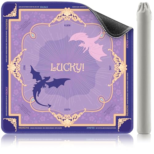 KUNTE Mahjong Mat, Purple, 32"x32" | Non-Slip, Quiet, Waterproof, Foldable, For American Mahjong - color: Purple