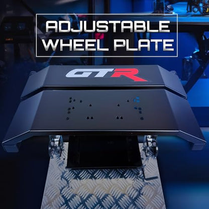 GTR Simulator GTA-Pro Racing Simulator Cockpit Home Workstation with Real Racing Seat, Racing Rig Control Mounts (Speciale Seat, Black/Red)