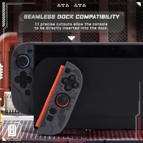 Geekshare PC Slim Protective Case Compatible with NS2, Detachable Shell with Shock-Absorption and Anti-Scratch Hard Cover - Black Cyber Mecha - color: Black Cyber Mecha