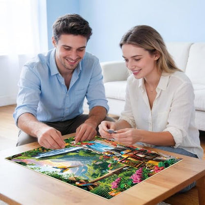 500 Pieces Puzzle for Adults Mountain Forest Jigsaw Puzzle 500 Pieces | Recycled Cardboard Jigsaw Puzzles for Adults Family Challenging Game Home Decor Gift Toy for Teens Seniors 20.5 * 15 inch - style: Nature