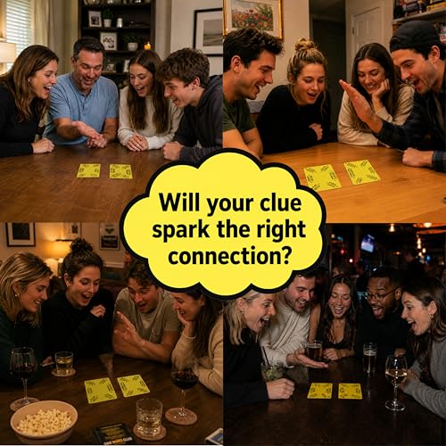Word Association Game of Shared Thinking | Adults, Teens & Families | One Word Clue | Semi-Cooperative Word Game for Ages 12+, 3-6 Players, 15 Mins