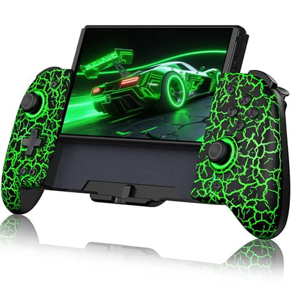 NealGamefy Switch Controllers,Wireless Switch Pro Controller for Nintendo Switch/OLED Controller,Upgrade Full-Size Ergonomic One Piece Handheld Controller with Programmable,TURBO,Vibration - color: Black-split