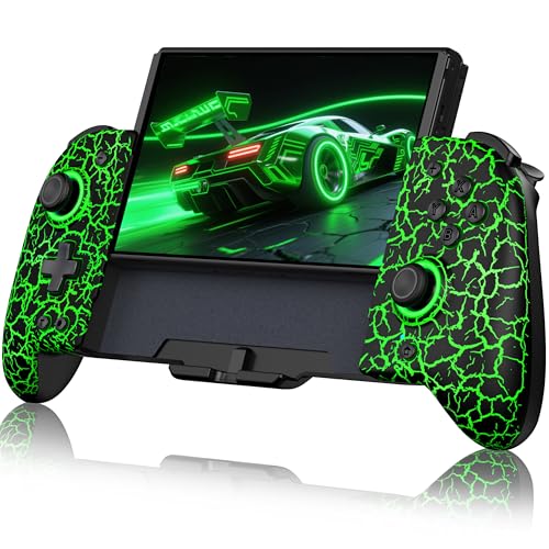 NealGamefy Switch Controllers,Wireless Switch Pro Controller for Nintendo Switch/OLED Controller,Upgrade Full-Size Ergonomic One Piece Handheld Controller with Programmable,TURBO,Vibration - color: Black-split