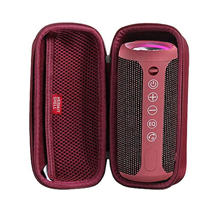 Hermitshell Hard Travel Case for Ortizan Portable Bluetooth Speaker IPX7 Waterproof Wireless Speaker (Wine Red) - color: Wine Red