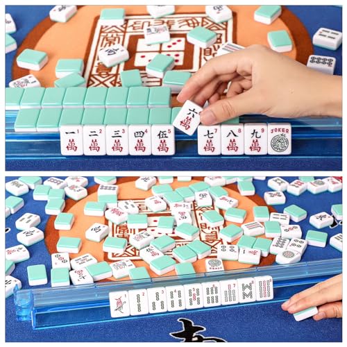 American Mahjong Tiles (1.2”,Tiles Only), 166 American Mahjong Tiles with Light Green Color - color: Light Green