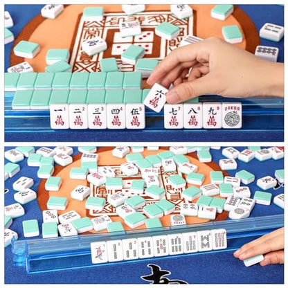 American Mahjong Tiles (1.2”,Tiles Only), 166 American Mahjong Tiles with Light Green Color - color: Light Green