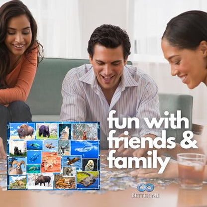 Wildlife of Our National Parks Puzzle 500 Piece - Animal Jigsaw | USA national parks animals from Acadia, Yellowstone, Zion, Arches - great gift - style: Wildlife of National Parks 500pc