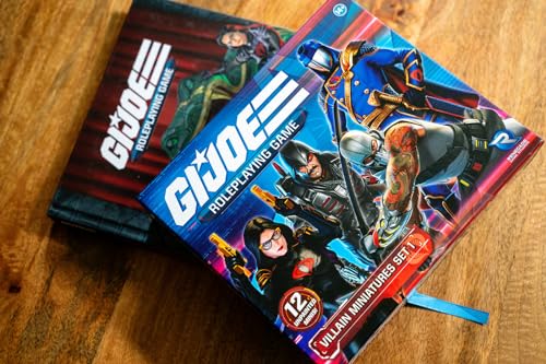 Renegade Game Studios G.I. Joe RPG Villain Miniatures Set 1, 12 Figures | Unpainted 28mm Scale Cobra Expansion Pack with Destro, Serpentor & Zartan, Compatible with Core RPG Rulebook System