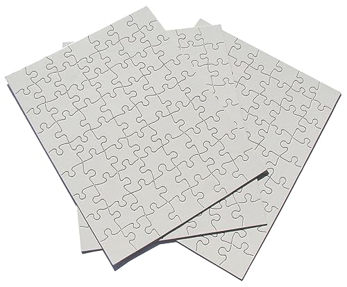 INOVART Puzzle-It 63-Piece Blank Puzzle, 12 Puzzles Per Package, 8-1/2" x 11", White - size: 63 Pieces (8.5 x 11 in), style: 12 Puzzles Per Package