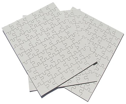 INOVART Puzzle-It 63-Piece Blank Puzzle, 24 Puzzles Per Package, 8-1/2" x 11", White - size: 63 Pieces (8.5 x 11 in), style: 24 Puzzles Per Package