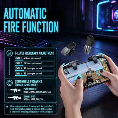 PUBG Mobile Triggers 13 in 1 Combo, 4 Gaming Triggers Mobile Phone Game Controller for PUBG/Knives Out/Call of Duty/Rules of Survival, Aim & Fire Trigger for iPhone & Android Phone