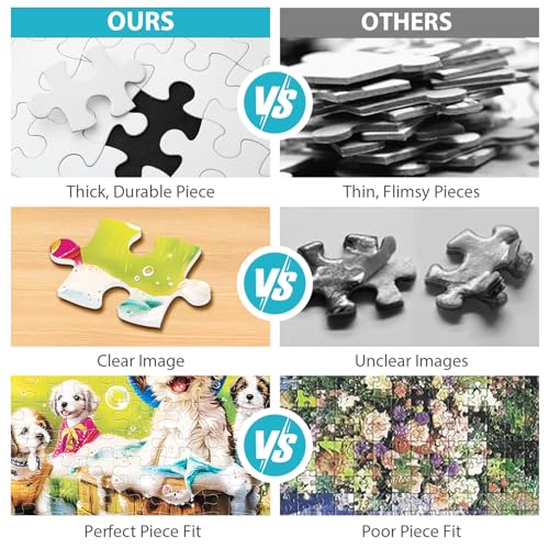 100 Piece Puzzles for Kids Ages 4-6 6-8 8-10 Year Old - Puppies and Bubbles, 100 Pieces Jigsaw Puzzles for Kids, Children Learning Educational Toys Gift for Boys and Girls - size: Dogs Puzzles