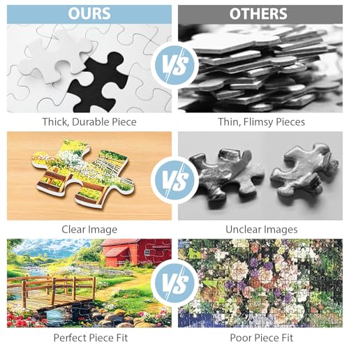 Jeaiciro 100 Piece Puzzles for Kids Ages 4-6 & 8-10, Farm Countryside Jigsaw Puzzle for Kids and Adults Educational Toys Fun Large Pieces Puzzles for Seniors Family Activity Gifts for Kid - size: Countryside Puzzles