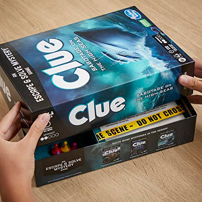 Hasbro Gaming Clue Board Game Sabotage on The High Seas, Escape Room Game, Murder Mystery Games, 1-6 Players, 10+ (Amazon Exclusive) - style: Sabotage on the High Seas
