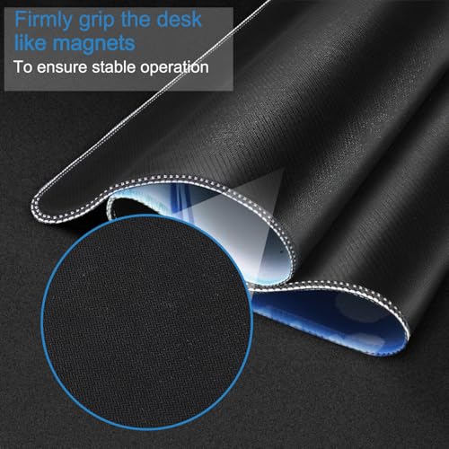 Extra Large Gaming Mouse Pad 31.5 x 11.8 in, Waterproof Mousepad with Stitched Edges, Premium Microfiber Cloth Surface, Non-Slip Base Keyboard Desk Mat for Home Office Gaming, Marble Blue White - color: Marble Blue White, size: 31.5L x 11.8W inches