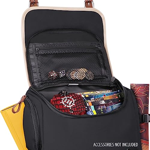 ENHANCE Designer Edition TCG Backpack - MTG Deck Bag Card Binder Space, TCG Deck Box Storage, MTG Playmat Holder - Card Storage Compatible with Magic the Gathering, Pokemon, Lorcana (Canvas Black) - color: Canvas Black