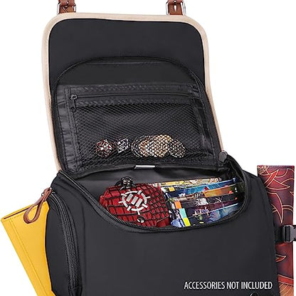 ENHANCE Designer Edition TCG Backpack - MTG Deck Bag Card Binder Space, TCG Deck Box Storage, MTG Playmat Holder - Card Storage Compatible with Magic the Gathering, Pokemon, Lorcana (Canvas Black) - color: Canvas Black