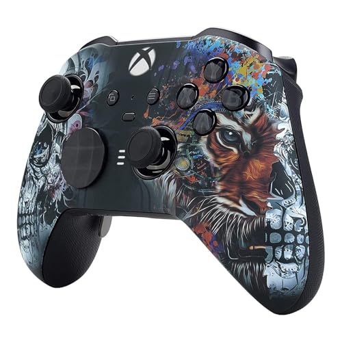 Custom Controllerzz Elite Series 2 Controller Compatible With Xbox One, Xbox Series S and Xbox Series X (Tiger Skull) - color: Tiger Skull