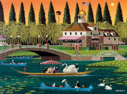 Buffalo Games - Charles Wysocki Pleasant - 1000 Piece Puzzle for Adults | Art by Charles Wysocki, Frameable Art, Made in USA, Recycled Board, Includes Poster, Challenging, intermediate to expert