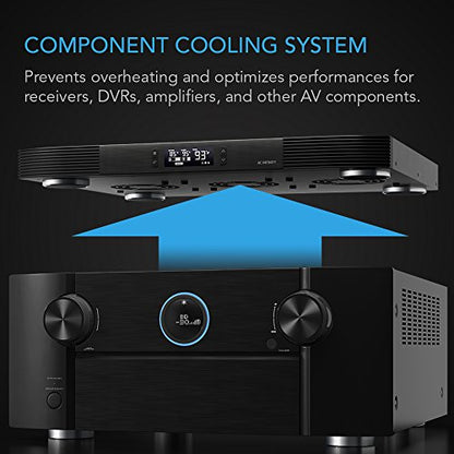 AC Infinity AIRCOM T8, Quiet Cooling Blower Fan System | For Digital Video Recorder 17" Rear-Exhaust for Receivers, Amps, DVR, AV Cabinet Components - size: 17" Rear-Exhaust, style: Smart Controller