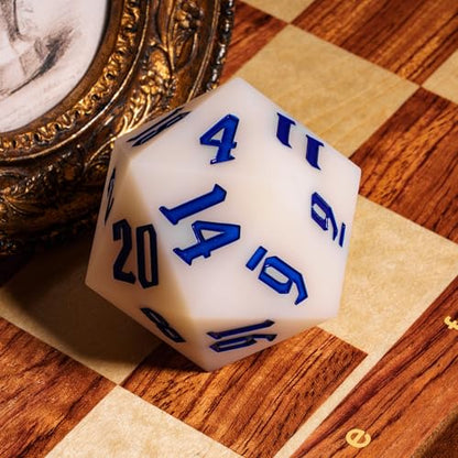 Silicone 55mm D20 DND Dice, Light Changing Colors Single Large D20 | Giant D20 Polyhedral Dice with Dice Gift Box Compatible with Dungeons and Dragons RPG Table Games(Red Yellow/Blue) - color: Red Yellow/Blue