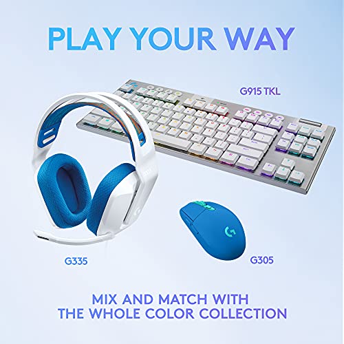 Logitech G335 Wired Gaming Headset with Flip to Mute Microphone - White | Flip to mute mic, 3.5mm audio jack, memory foam earpads, compatible with PC, PlayStation, Xbox, Nintendo Switch/Switch 2 - color: White, style: Wired