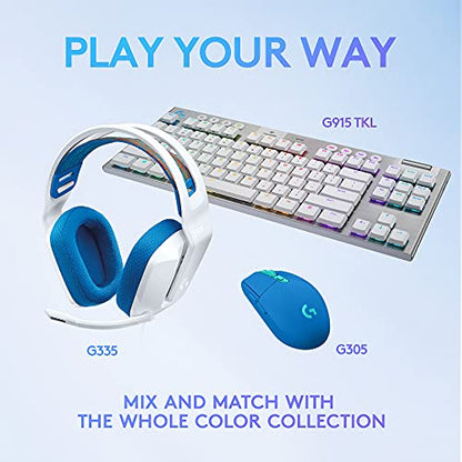 Logitech G335 Wired Gaming Headset with Flip to Mute Microphone - White | Flip to mute mic, 3.5mm audio jack, memory foam earpads, compatible with PC, PlayStation, Xbox, Nintendo Switch/Switch 2 - color: White, style: Wired