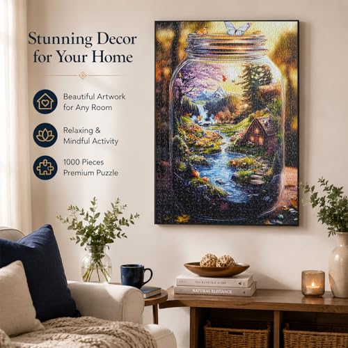 Jigsaw Puzzles for Adults 1000 Pieces Impossible Hard Difficult Challenging Puzzles for Adults 1000pc Puzzles World in Bottle Nature's Dream Jigsaw Puzzle 1000 Pieces 28 x 20 inch
