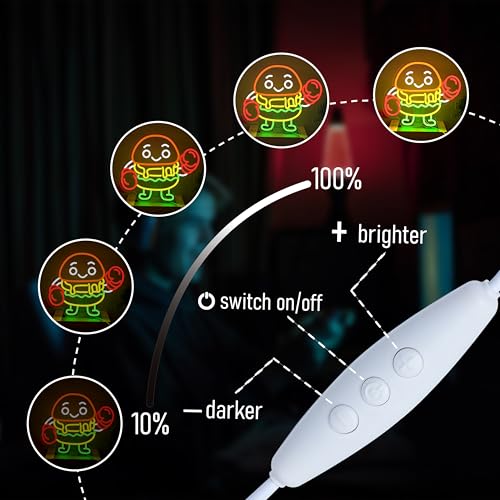 Boxing Hamburger Neon Sign Dimmable Food Burger Neon Light Hamburg Boxing Led Light Sign for Wall Decor Business Restaurant Bar Party Snack(12.6 * 14.96In) - style: Boxing Hamburger