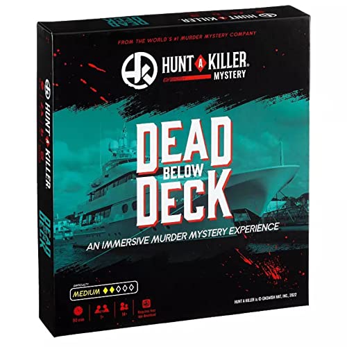 Hunt A Killer: Dead Below Deck, Solve a Murder on a Yacht, Mystery Box Game for True Crime Fans, Murder Mystery Game for Adults, Play True Detective and Crack Unsolved Mysteries, Designed for Ages 14+ - style: Dead Below Deck